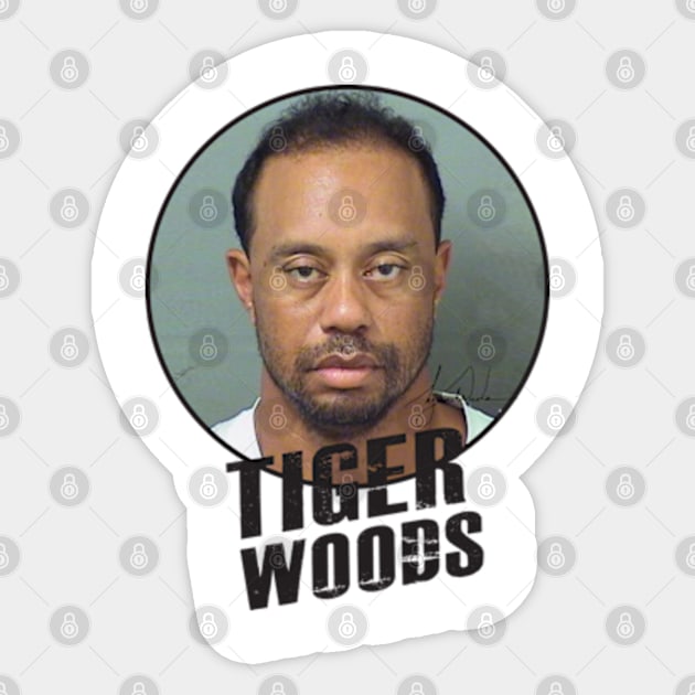 Tiger woods - Pretty eyes Sticker by CrazyRich Bimasakti1'no11